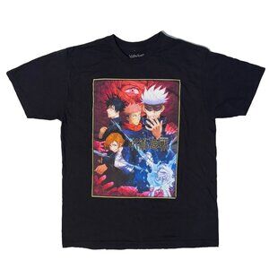 Crunchyroll Jujutsu Kaisen Yuji Itadori & Satoru Gojo Sukuna Anime Tshirt - L